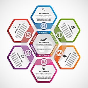 Abstract options infographics template. Infographics for business presentations or information banner.