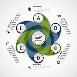 Abstract options infographics template. Infographics for business presentations or information banner