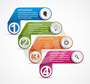 Abstract options infographics template. Infographics for business presentations or information banner
