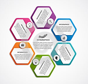 Abstract options infographics template. Infographics for business presentations or information banner