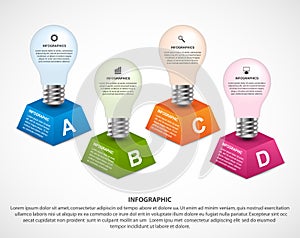 Abstract options infographics template. Infographics for business presentations or information banner