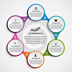 Abstract options infographics template. Infographics for business presentations or information banner