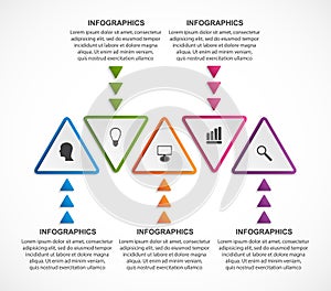 Abstract options infographics template. Infographics for business presentations or information banner