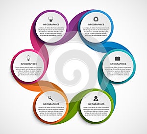 Abstract options infographics template. Infographics for business presentations or information banner