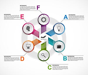 Abstract options infographics template. Infographics for business presentations or information banner