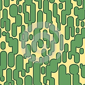 Abstract opuncia cacti seamless pattern