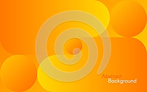 Abstract orange background. Bright yellow shapes and gradients. Simple design for web, brochure, flyer. Vector photo