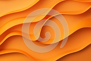 Abstract orange background with smooth flowing curves creating a wave pattern Bright and vibrant design for modern and creative