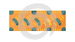 Abstract Orange and Blue Geometric Pattern, vector design Generative AI