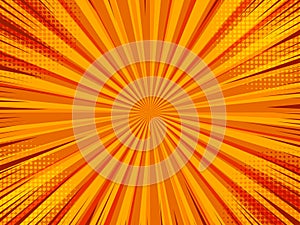 Abstract orange comic background