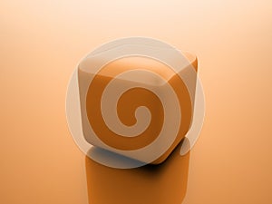 Abstract orange cubes background rendered