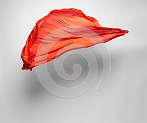 Abstract orange fabric in motion