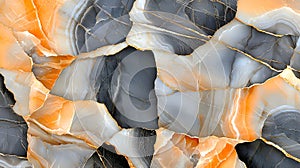 Abstract Orange Gray Marble Texture