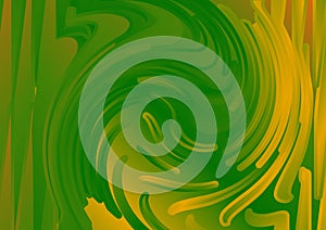 Abstract Orange and Green Twirl Graffiti Background