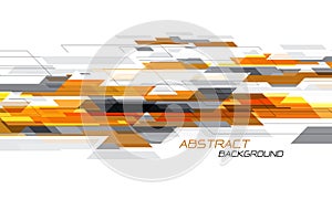 Abstract orange grey speed geometric dynamic creative on white design modern futuristic technology background vector