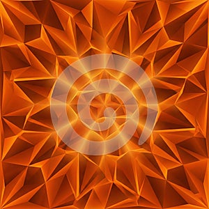 An abstract orange low poly vector background