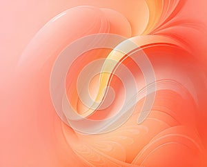 Abstract orange and pink swirls with background lines