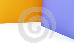 Abstract orange and purple color papers background