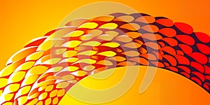 Abstract Orange and Red Scale Pattern Design Warm Color Gradient Background