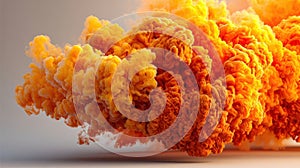 Abstract Orange Smoke Cloud