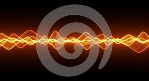 Abstract orange sound wave visualization showcasing audio technology and digital signal processing