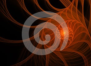 Abstract orange spiral