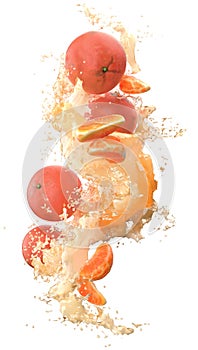 Abstract orange splash