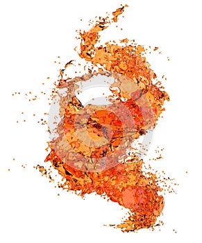 Abstract orange splash