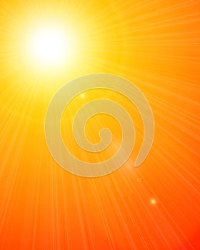 Abstract orange sunburst background