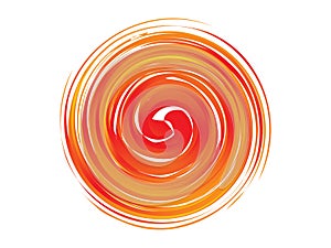 Abstract orange swirl logo