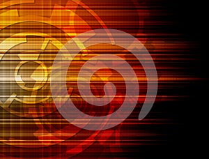 Abstract Orange technology background