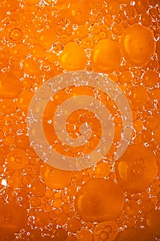 Abstract orange water drops