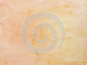 Abstract orange watercolor background. Abstract illustration. Hand pained. Loft style