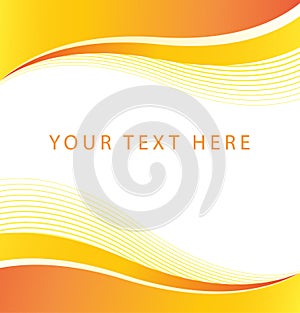 Abstract Orange Wave Border Background photo