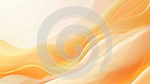 Abstract Orange Waves Background with Soft Light and Swirls