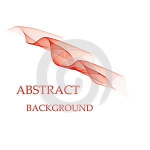 Abstract orange waves - data stream concept. Vector illustration.