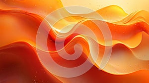 Abstract Orange Waves. A Digital Art Masterpiece