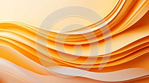 Abstract Orange Waves: A Serene Digital Artwork