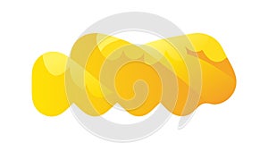 Abstract Orange Wavy Shapes Design Element Vector, vector design Generative AI