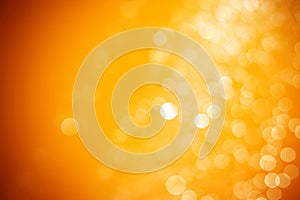 Abstract orange and yellow light bokeh background. Bokeh Backgrounds color gold