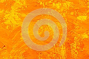 Abstraktné oranžový olej maľovanie kefa ťahy 