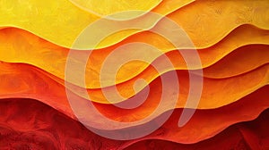Abstract Orange and Yellow Wave Pattern Background