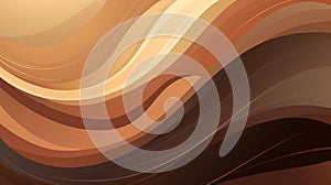 Abstract organic beige brown waving lines background illustration for banners and wallpapers