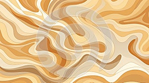 Abstract organic beige brown waving lines background illustration for banners and wallpapers