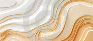 Abstract organic beige brown waving lines texture background illustration for web design banner