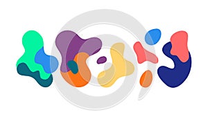 Abstract Organic Colorful Blobs, Dynamic Fluid Design Elements, vector design Generative AI