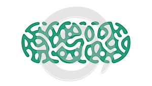 Abstract Organic Flowing Lines Geometric Vector Pattern, vector design Generative AI