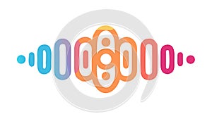 Abstract Organic Geometric Pattern, Interconnected Shapes Vector, vector design Generative AI