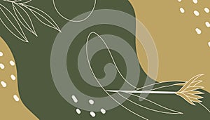 abstract organic leaf background and wallpaper design vector