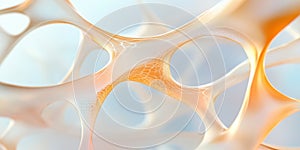Abstract organic mesh structure with fluid curves